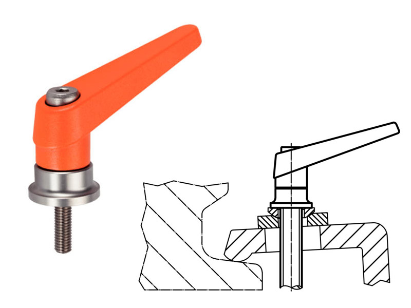 0424 - Manette indexable à grande force de serrage