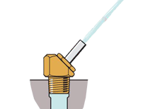 Buse d'arrosage pour liquide réfrigérant haute pression